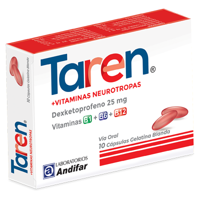 Taren 25mg Neurotropas Capsula de Gelatina Blanda x 10