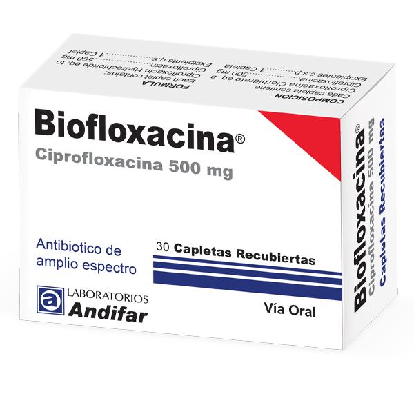 Biofloxacina 500 mg Capletas Recubiertas x 30